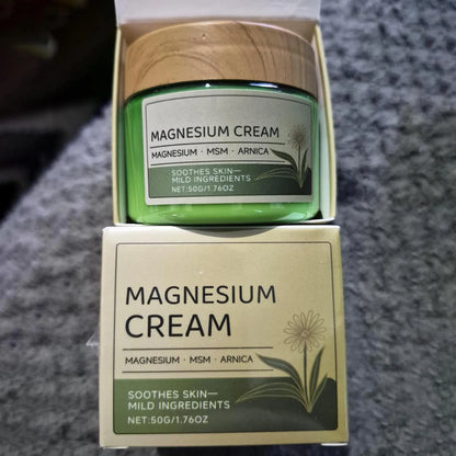 Crema Suave de Magnesio con Árnica MSM, Fórmula No Grasa, para Masajes Externos en Rodillas y Músculos, Hidratación, Calmante, Cuidado Diario de la Piel