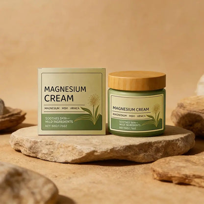 Crema Suave de Magnesio con Árnica MSM, Fórmula No Grasa, para Masajes Externos en Rodillas y Músculos, Hidratación, Calmante, Cuidado Diario de la Piel