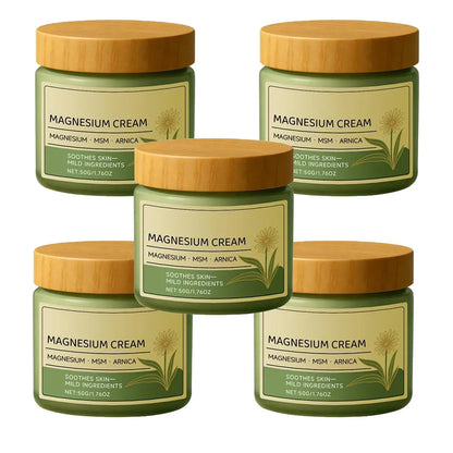 Crema Suave de Magnesio con Árnica MSM, Fórmula No Grasa, para Masajes Externos en Rodillas y Músculos, Hidratación, Calmante, Cuidado Diario de la Piel